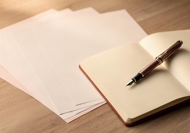 Open notitieboek met financiële documenten en vulpen op een rustige houten tafel bij zacht ochtendlicht